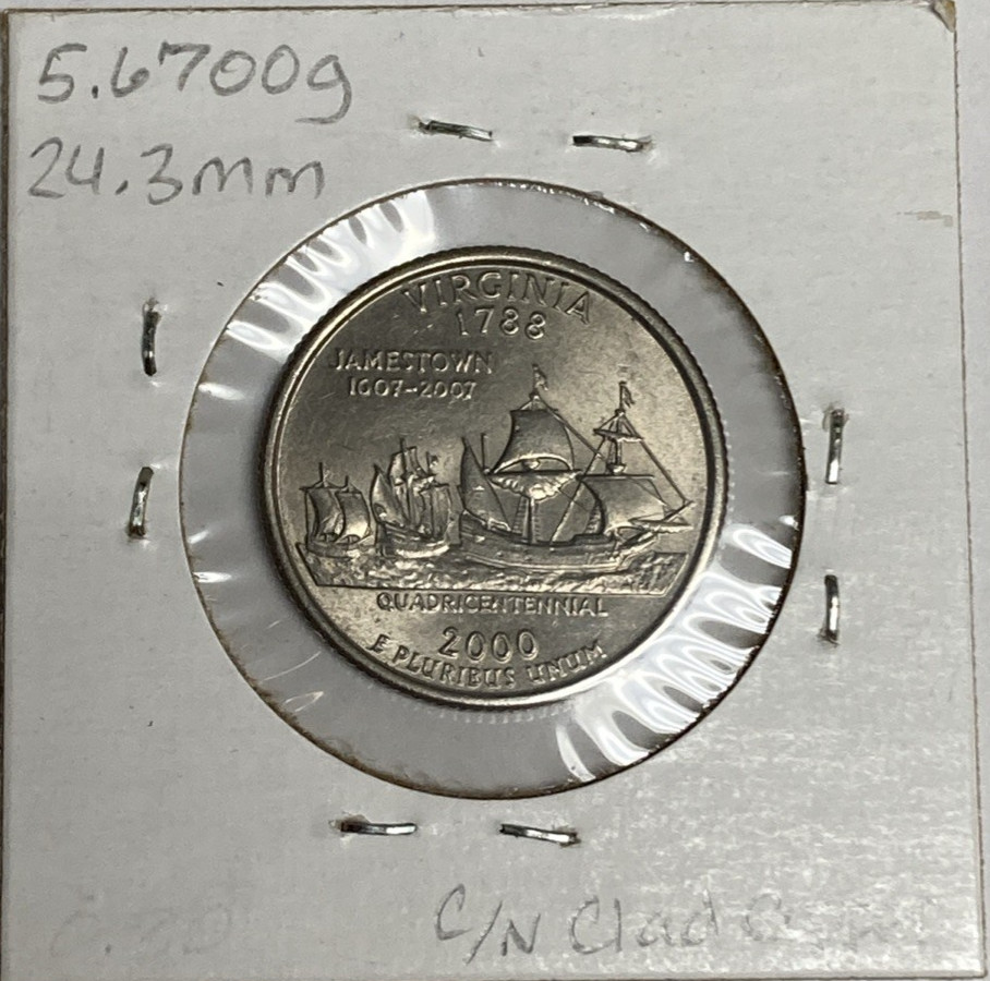 2000 P - Virginia - United States US State Quarter