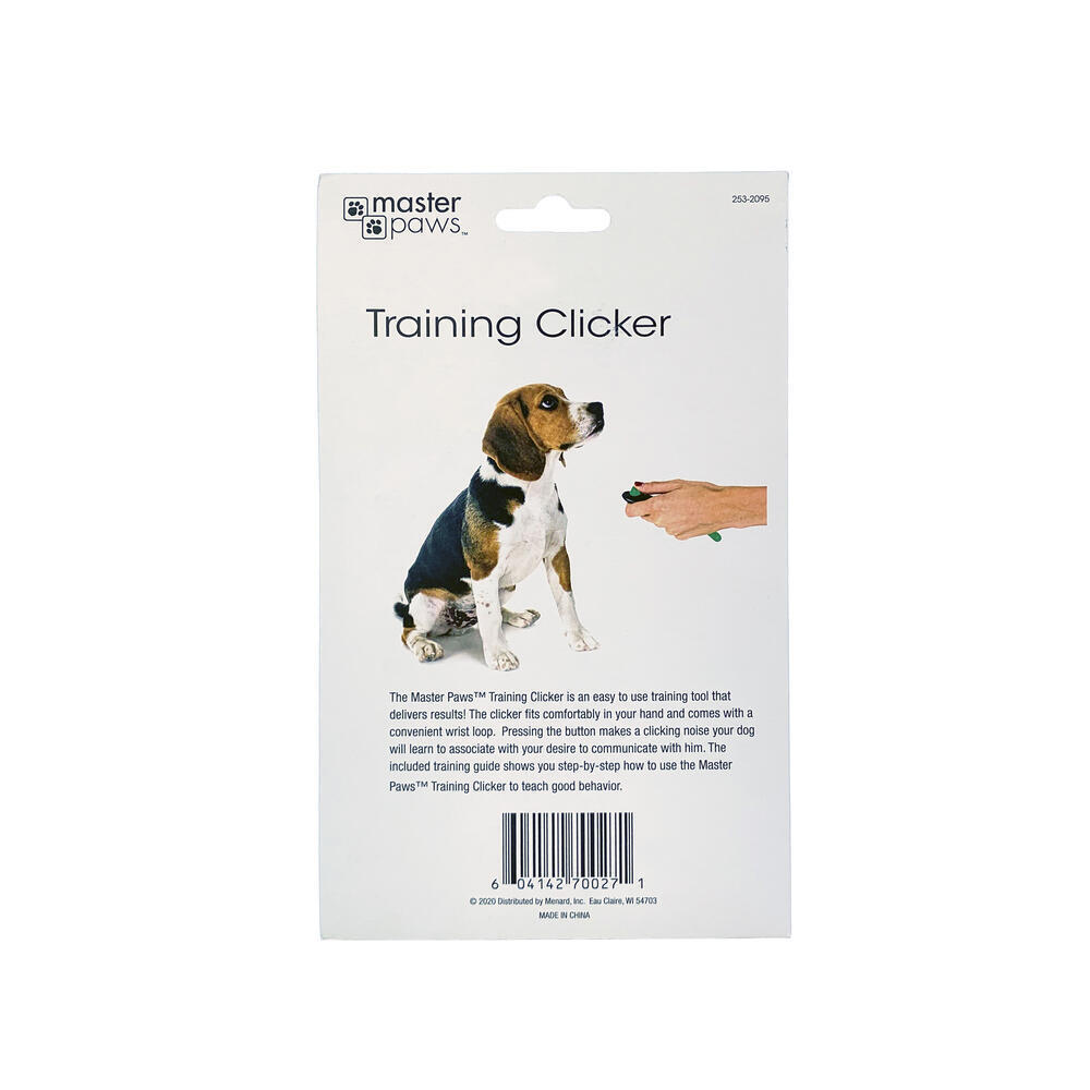 Dog Pet Trainer Hand Clicker with Wrist Loop Includes Training Guide