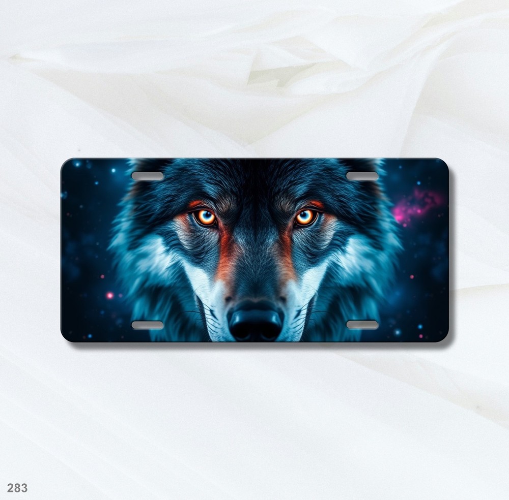 Bold Wolf License Plate Personalized Vanity Plate Unique Gift