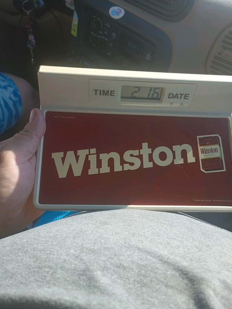 R.J. Reynolds Winston Cigarette Check writer /Clock Calendar Unit Used