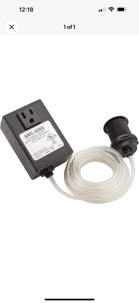 Moen ARC-4200 Air Switch Remote Controller for Garbage Disposals EXL100c