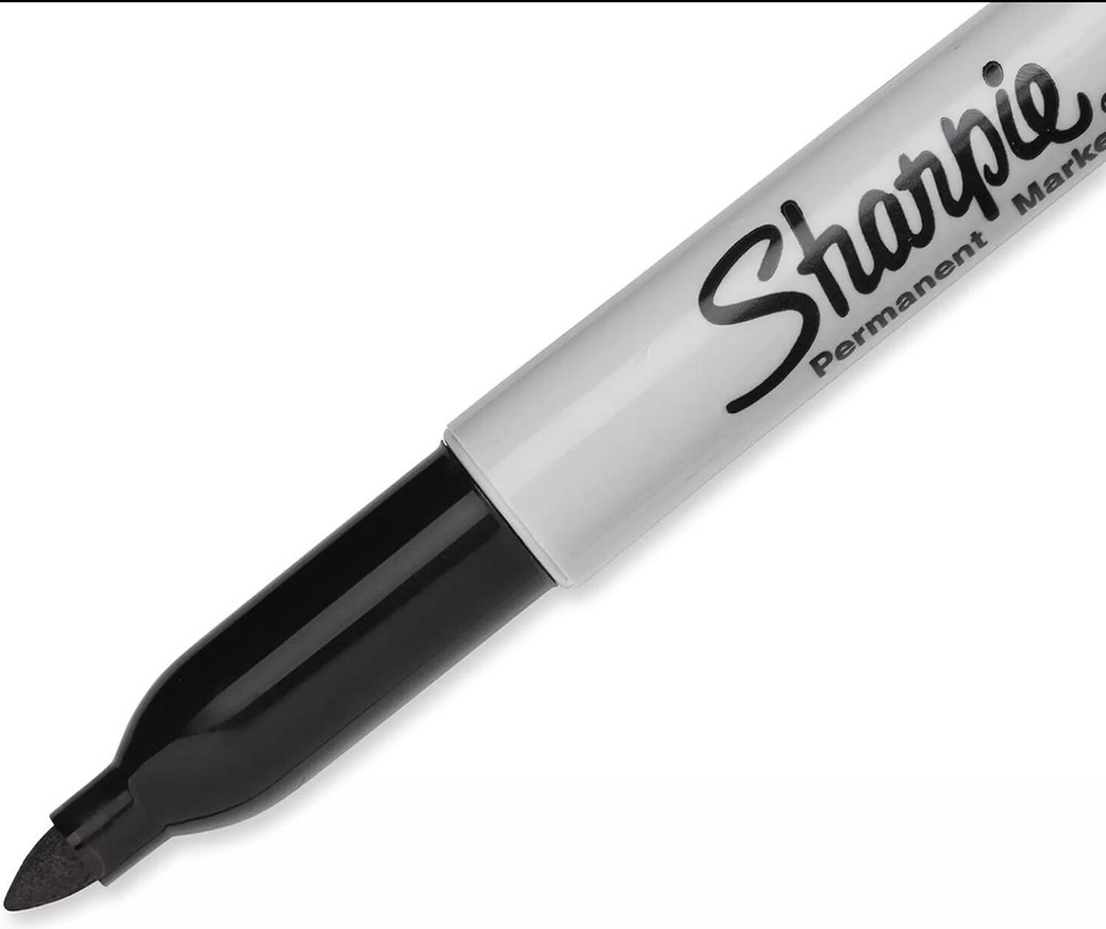 Sharpie Non-Retractable Permanent Markers, Fine Point, Black 36 Count