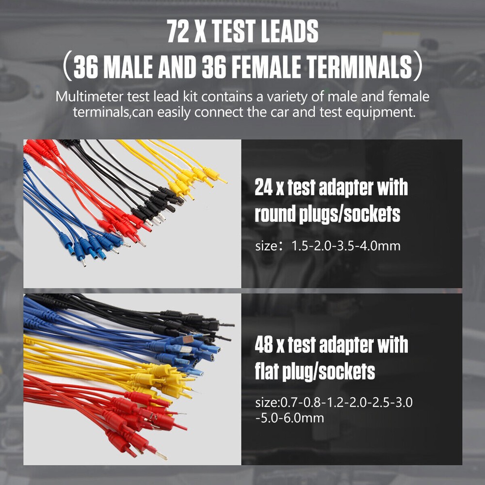 Multimeter Test Leads Kit Alligator Clip Probe Wire Set Oscilloscope Test 92pc