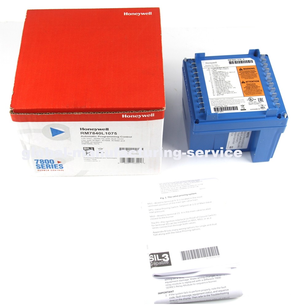 New Honeywell RM7840L1075 Automatic Programming Burner Control Controller