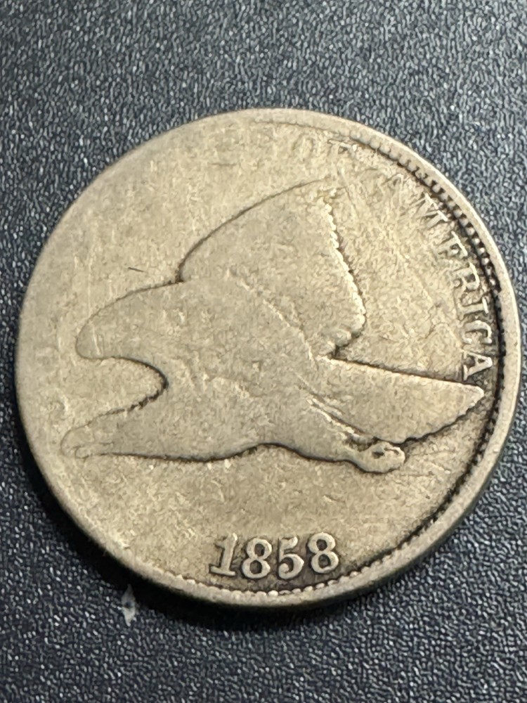 1858 Flying Eagle Cent, Popular Type Coin, 99c shipping