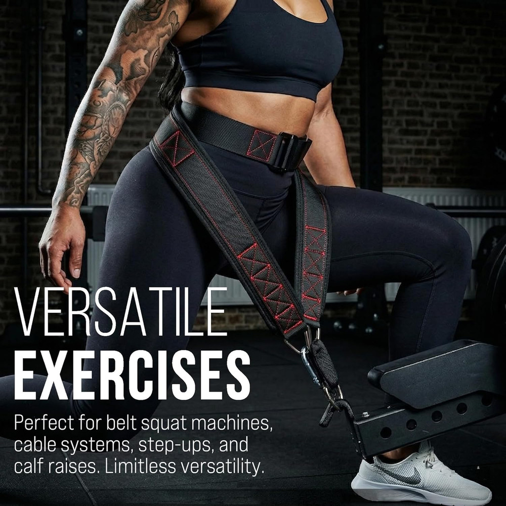 Heavy-Duty Belt for Belt Squats, Weight Training Rack Attachment, Squat Machine