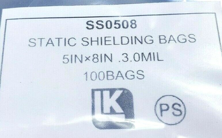 Anti-Static ESD Shielding SILVER Bags 5" X 8"