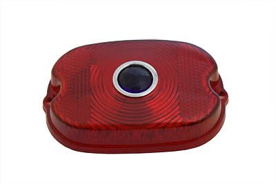 Tail Lamp Blue Dot Red Plastic Lens fits Harley Davidson