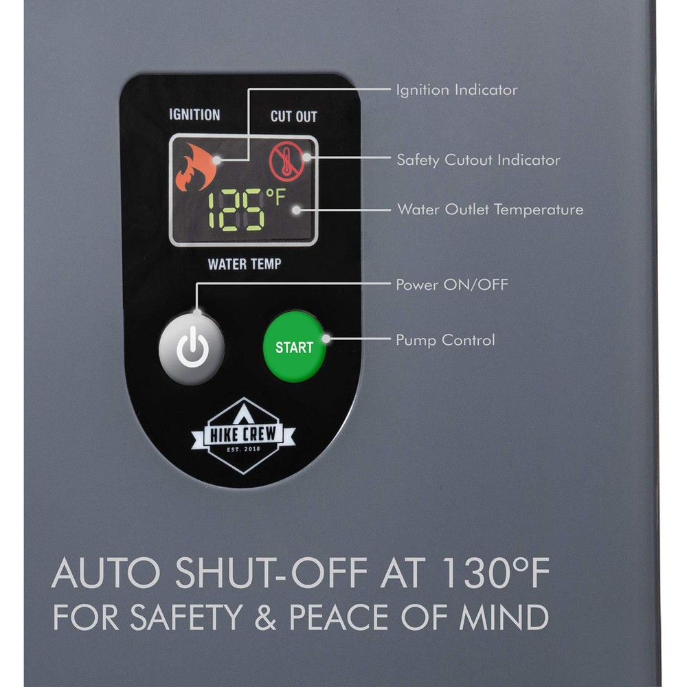 Hike Crew Portable Water Heater, Tankless Water Heater, Camping Heater With Pump