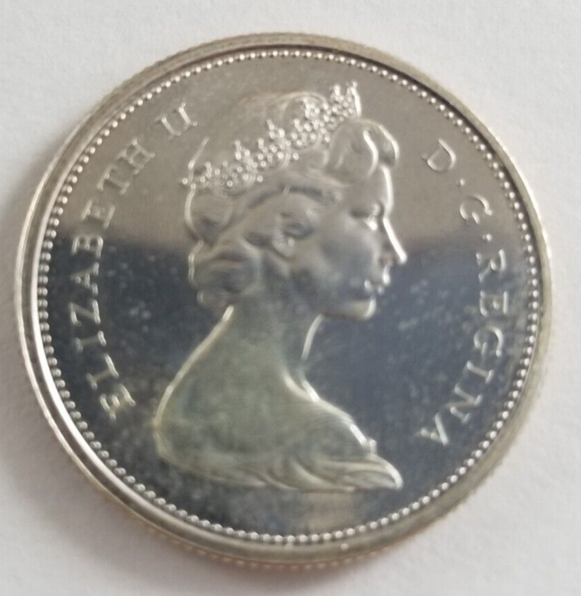 1966 Silver 25 Cent Canada Queen Elizabeth II