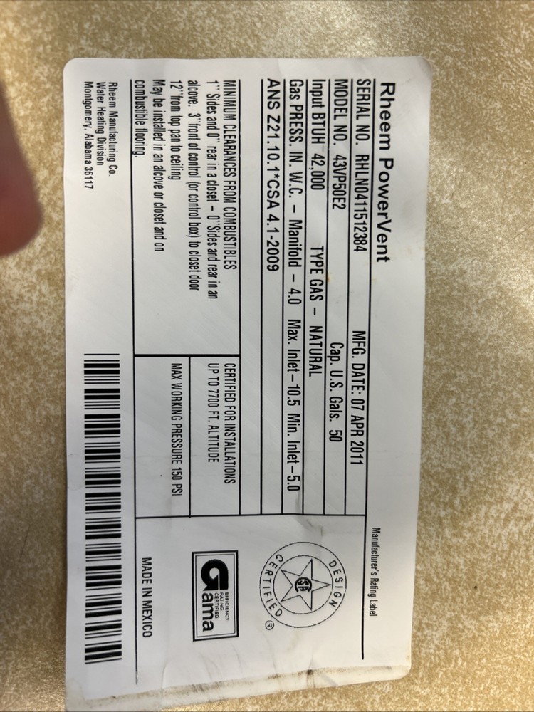 Honeywell WV4460E2022 AP15109-1 Valve And Blower Used AP14671-3 Rheem SP20231