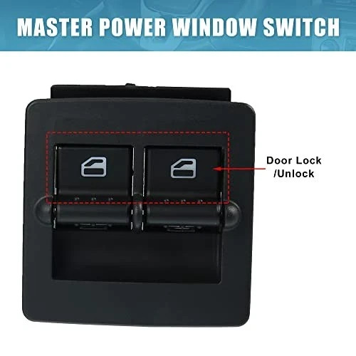 Replacement Driver Master Power Window Switch for VW Beetle 1998-2010
