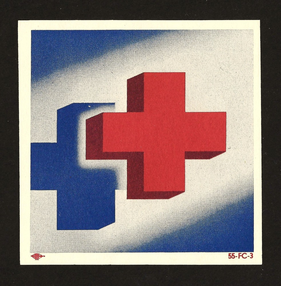 1955 American Red Cross Window Sticker