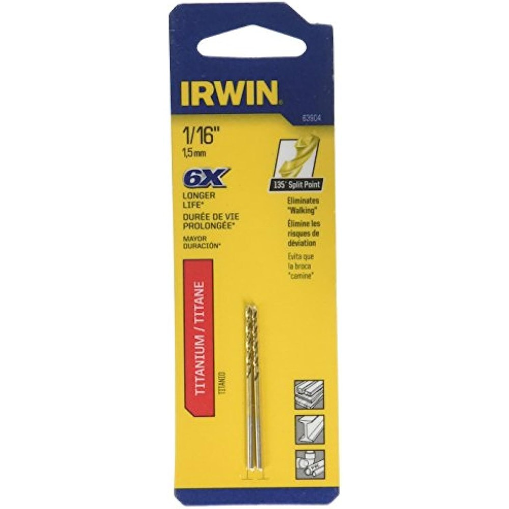 Irwin Drill 1/16 TIN JL 135' CARDED