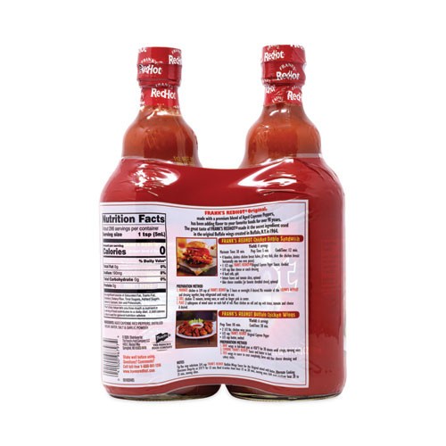 Frank's RedHot Original Hot Sauce, 25 Oz Bottle, 2 Per Pack