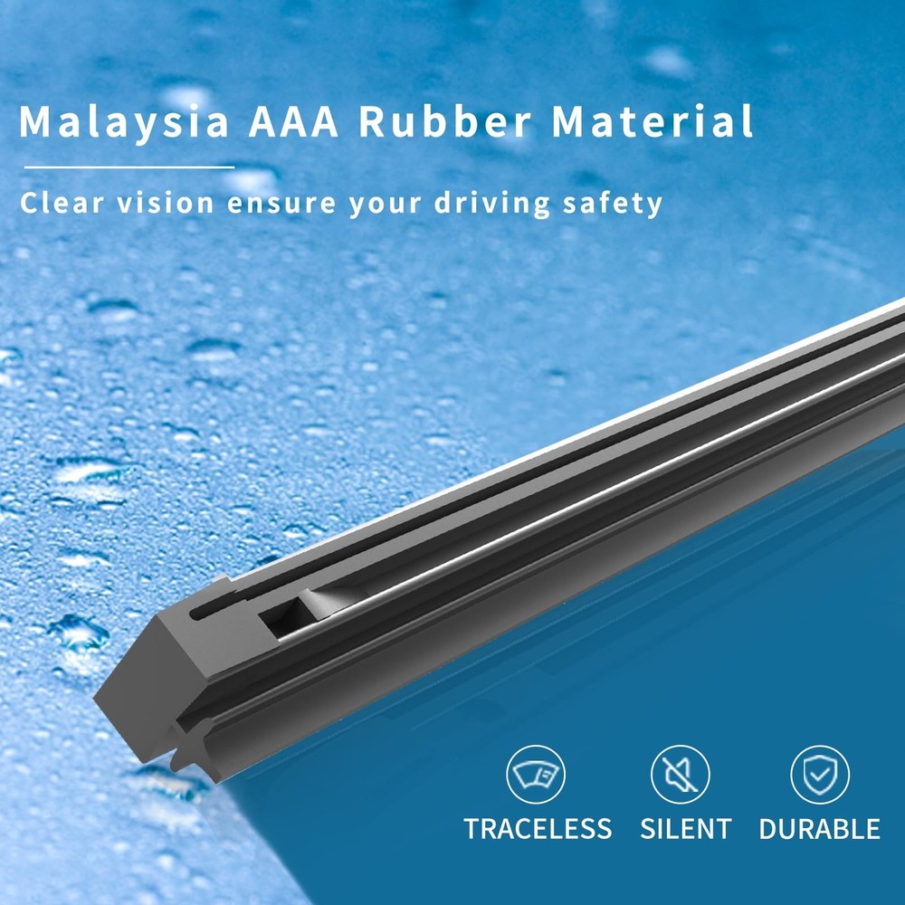 ASLAM Wiper Blade Refills 28" 8mm for Conventional Frame Windshield Wipers(Se...