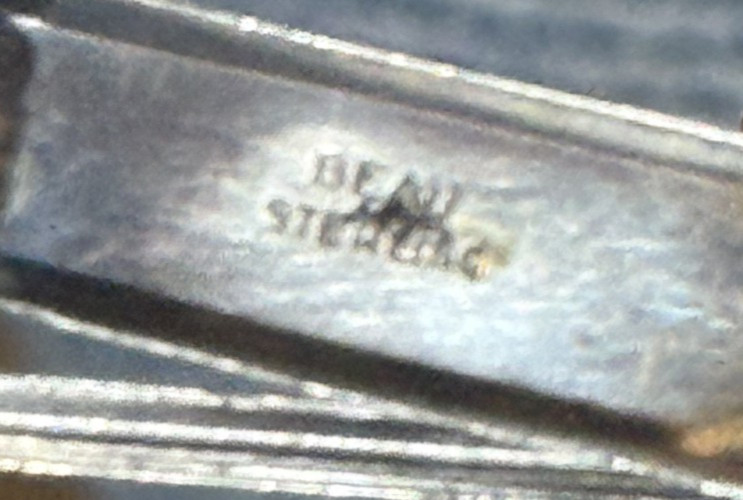 Beau Sterling Silver Snow Ski and Ski Pole, Skiing