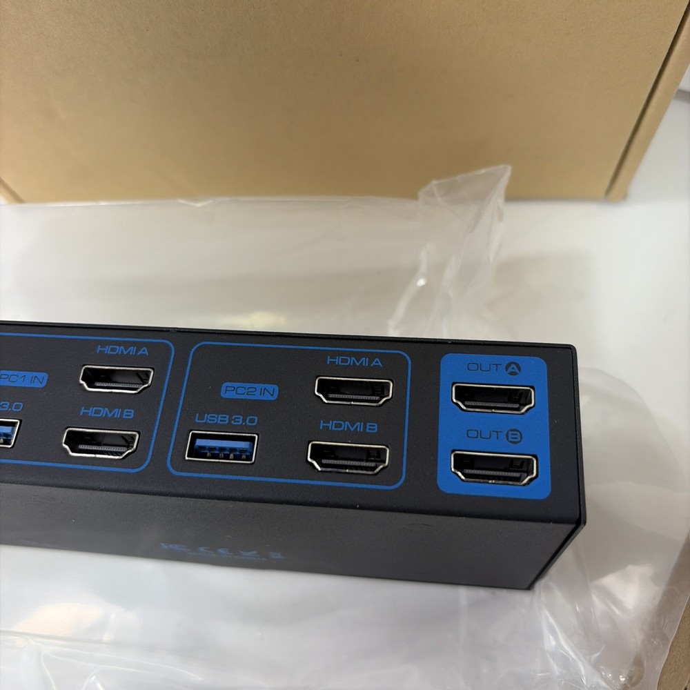 4K120Hz HDMI KVM Switch 2 Monitors 2 Computers 8K USB 3.0
