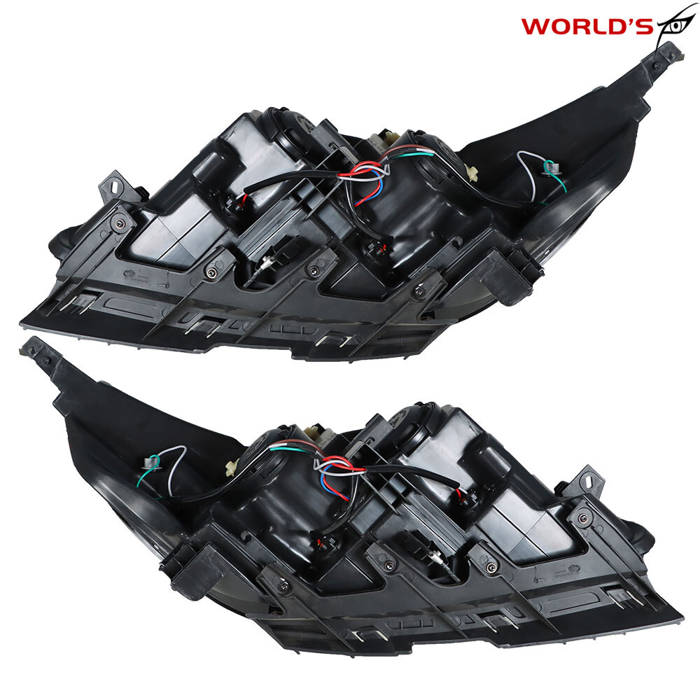 Headlights For 2013-2015 Chevy Malibu Halogen Projector Chrome Left+Right Side