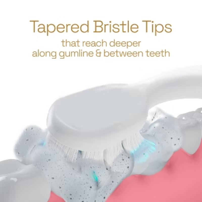 Battery Powered Toothbrush White: Medium Bristles, Full Head, Includes Batteries