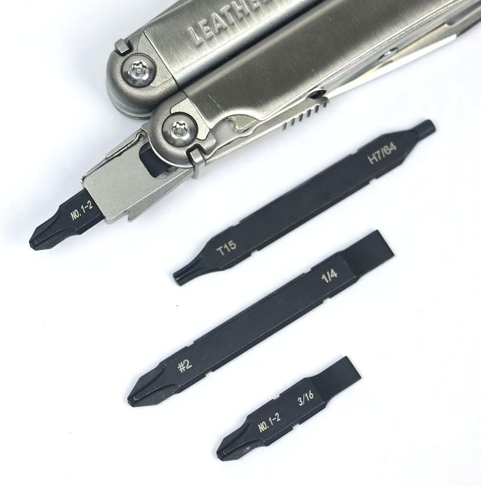 4Pack Replacement Flat Bit Kit for Leatherman,Two-Sided Screwdriver Bit- Long Ph