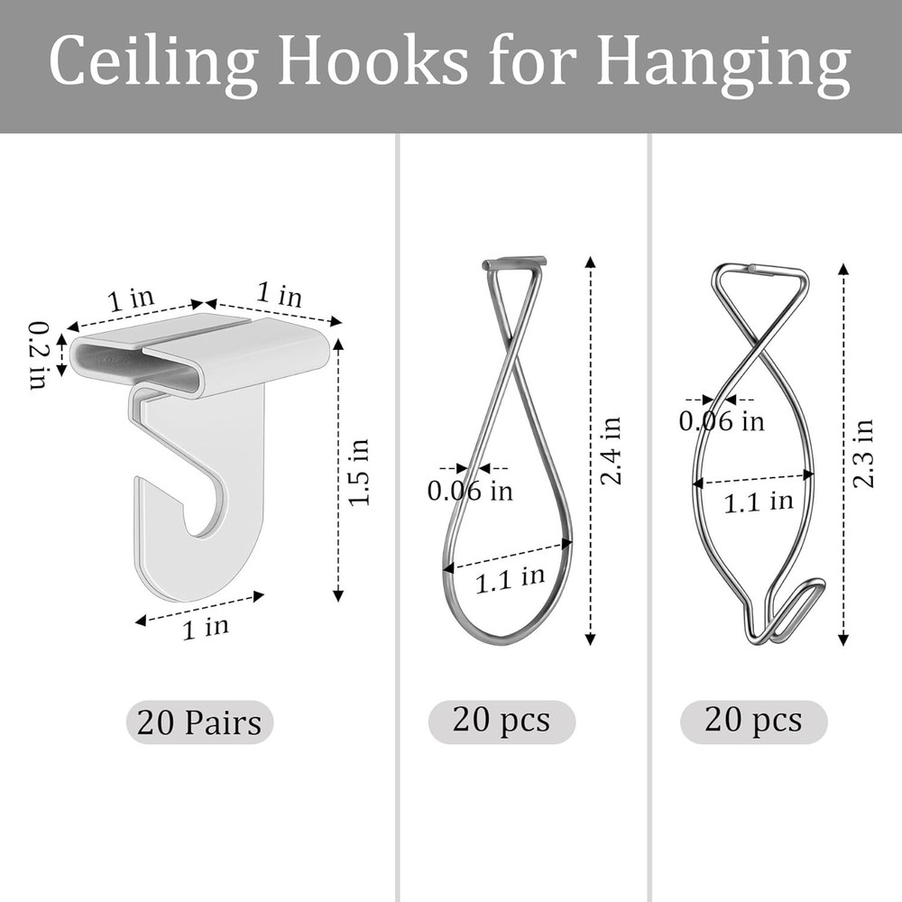 Drop Ceiling Hooks for Hanging Drop Ceiling Clips Suspended T-Bar Hooks for H...