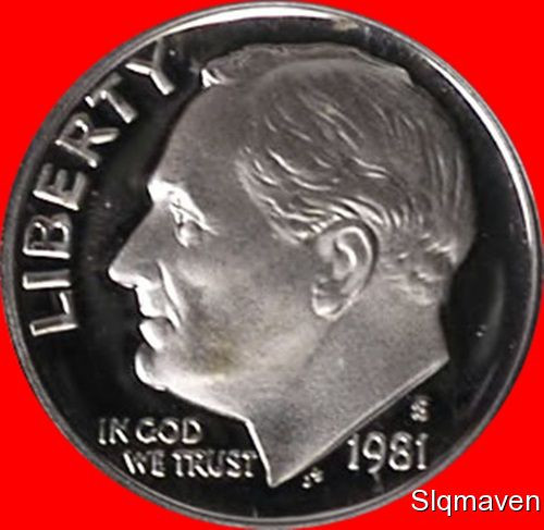 1981 S Type 1 Roosevelt Dime Deep Cameo Gem Proof