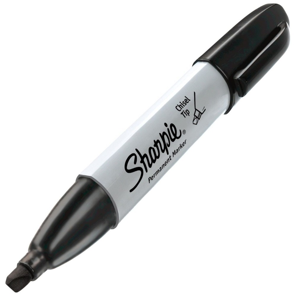 38281 Sharpie Chisel Tip Permanent Marker, Black Ink, Pack of 1