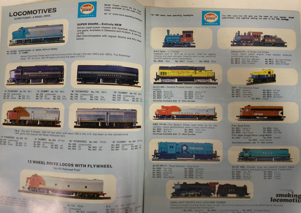 Vintage Model Power 1981 HO Gauge Catalog