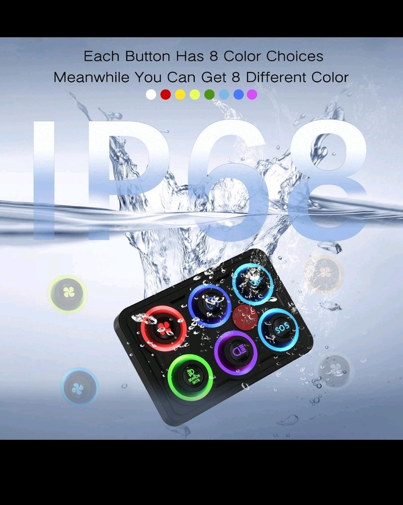 MaySpare Switch Panel Upgraded Multicolored Toggle Momentary Pulse Switch...