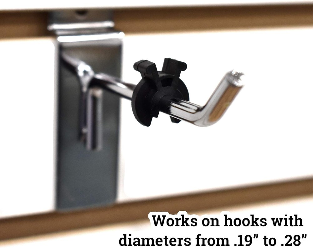 Black Peg Hook Stoppers, Squeeze & Pinch Inventory Control Clips to Help Keep Me