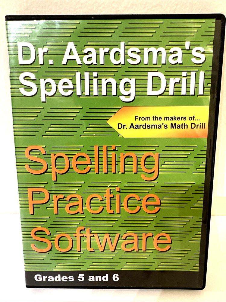 Dr. Aardsma's Spelling Drill Spelling Practice Software Windows CD Grade 5 and 6