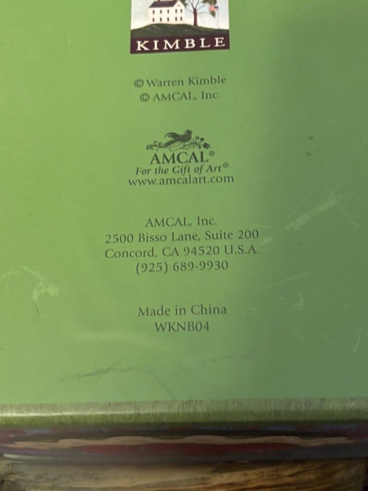 Nesting Boxes - Warren Kimble Set of 2 with lids "American as Apple Pie"