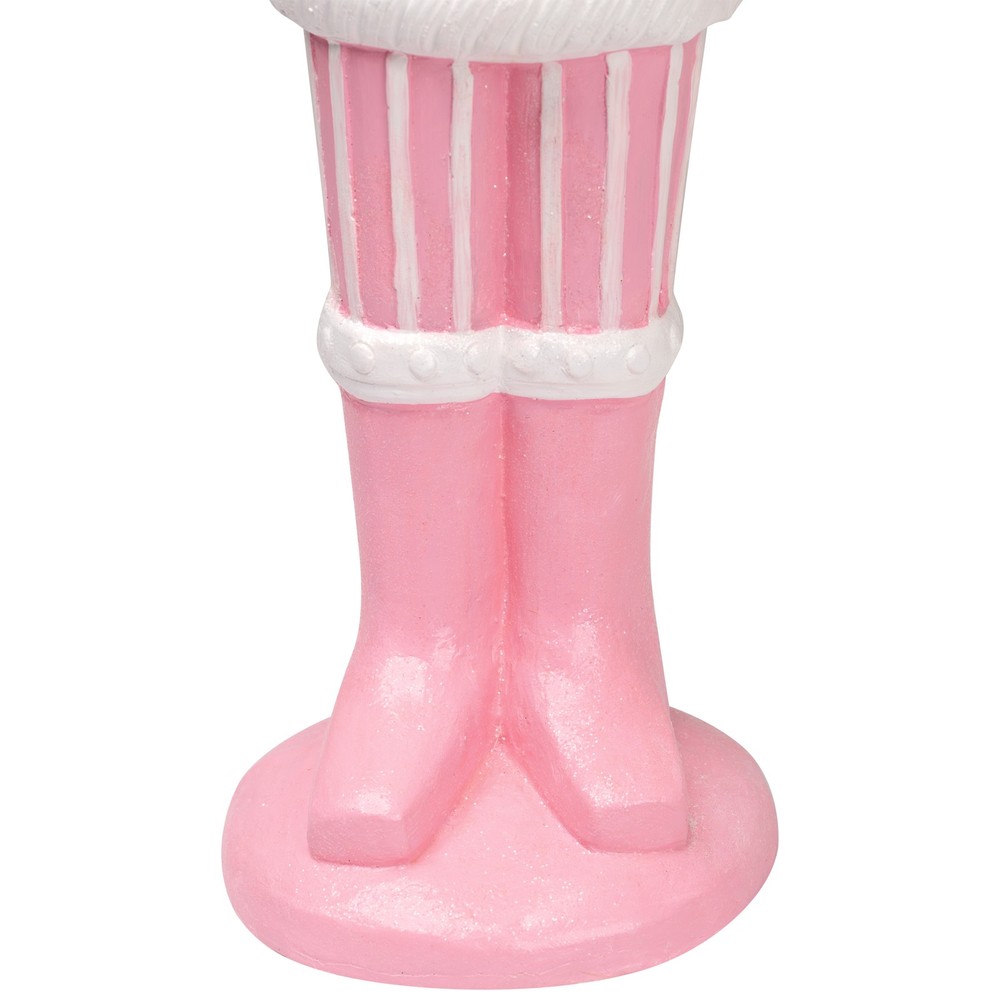 LED Lighted Glitter Christmas Nutcracker - 27" - Green and Pink