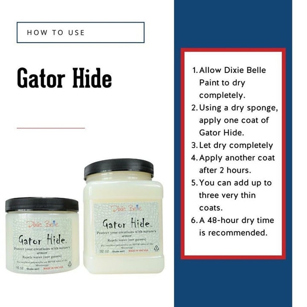 Dixie Belle Gator Hide Clear Top Coat 16 oz