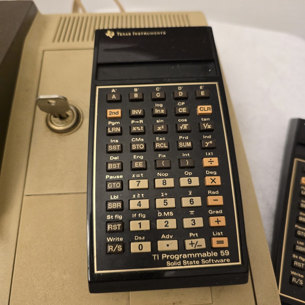 TI-59 & PC-100C Printer Station Vintage Calculators TECH TESTED Working