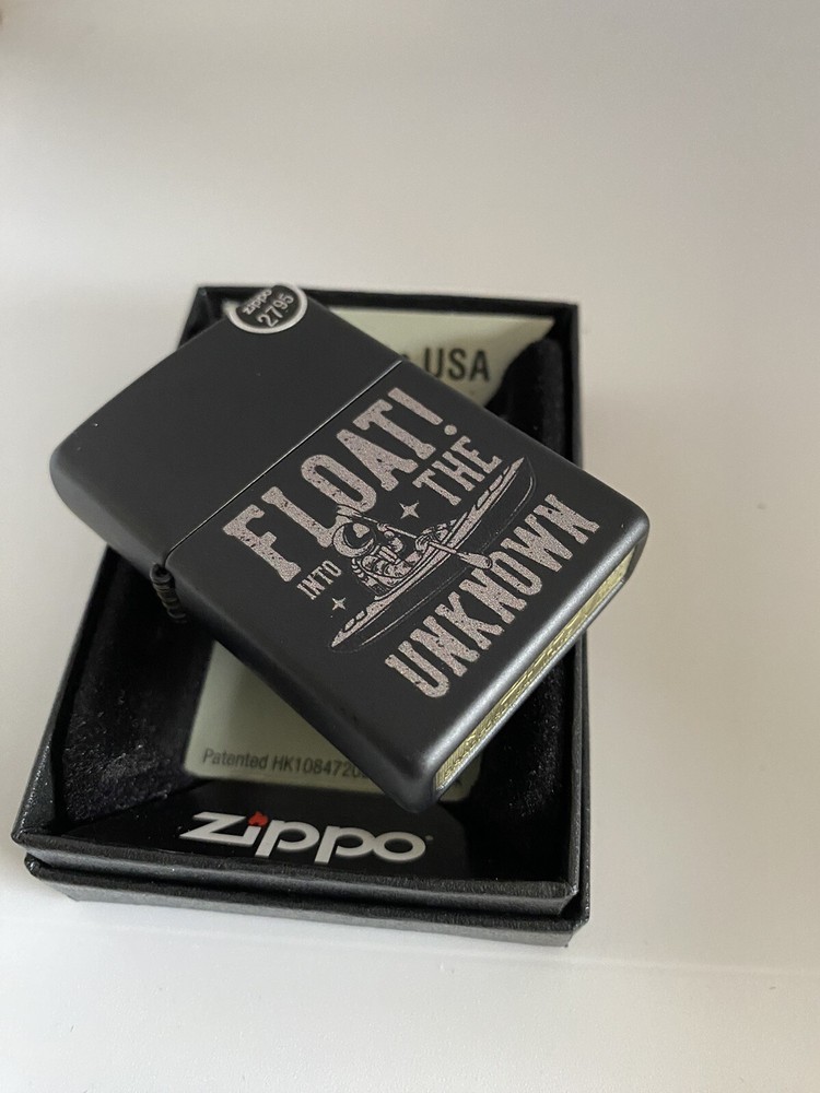 Zippo Float The Unknown On A Black Matte 2022 Lighter