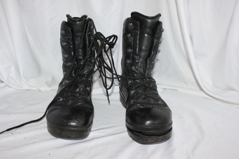 DAMAGED German Military Ranger Black Leather Tactical Combat Boots Outdoor 10