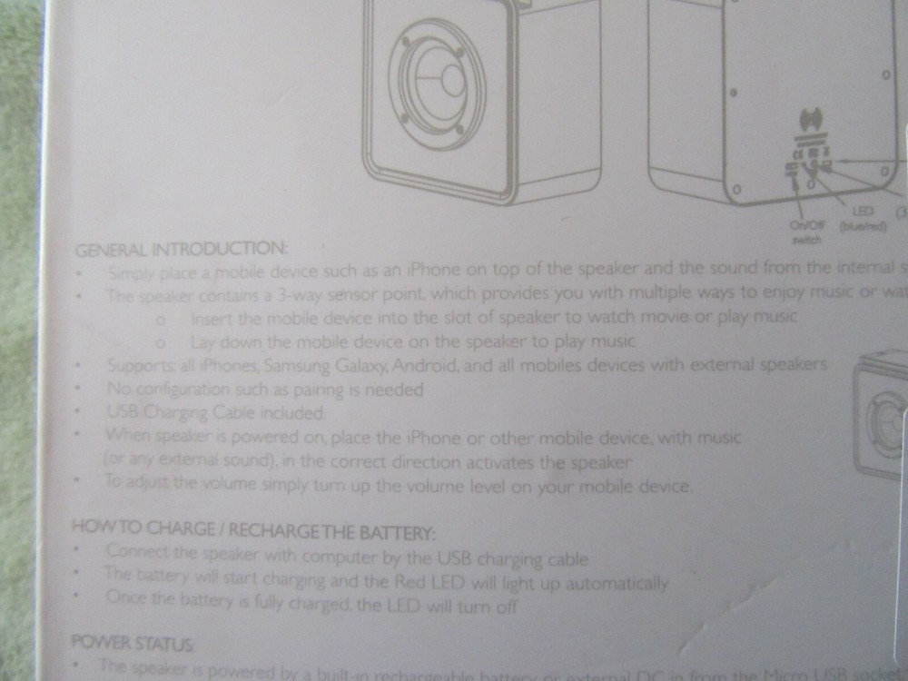 Mega Monster Touch Amplifier White Supports All IPhones Androids NIP NICE