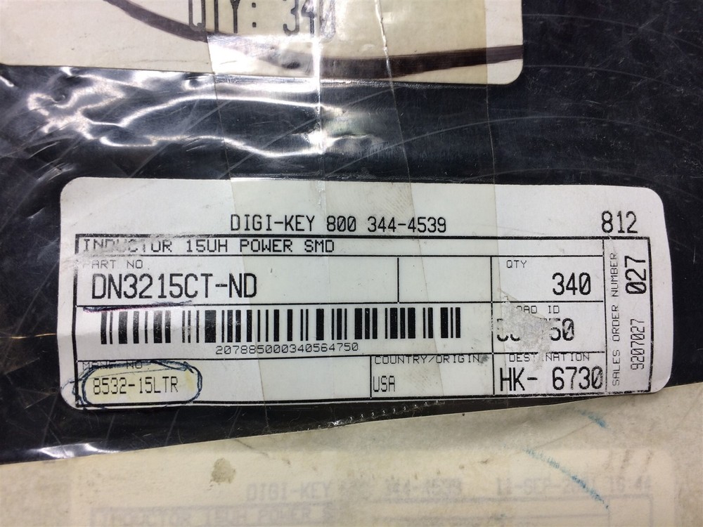 8532-15L API FIXED IND 15UH 2.97A 40 MOHM SMD 10 PIECES