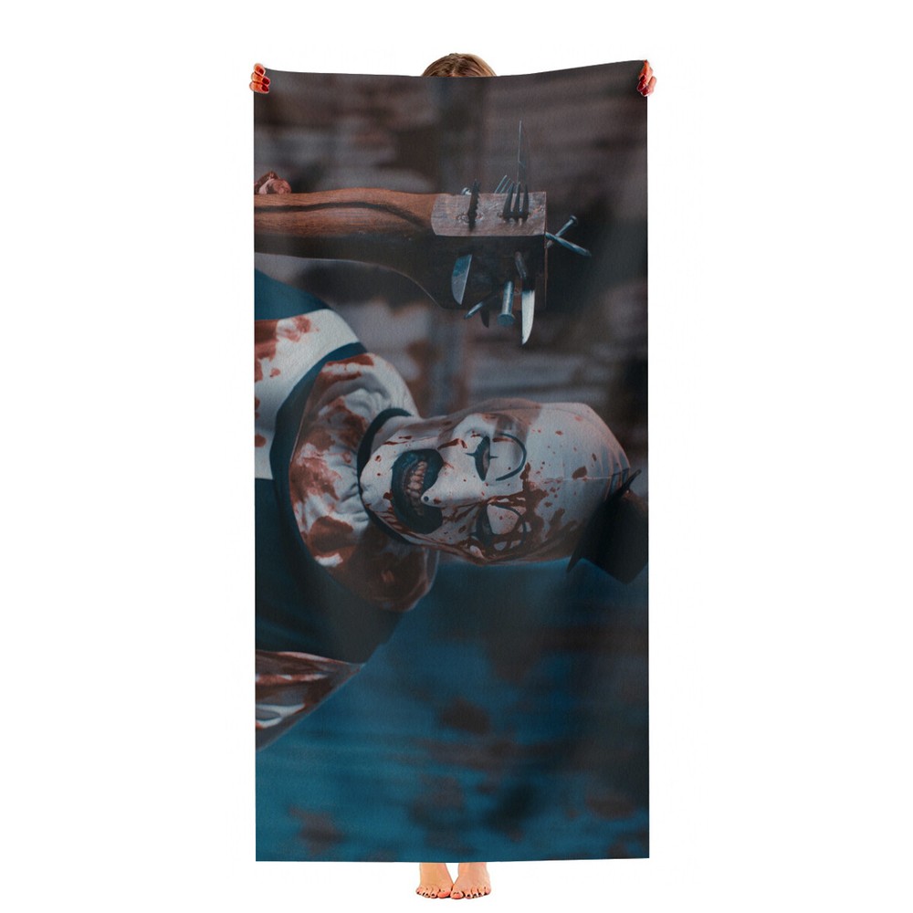 Terrifier Beach Towel Quick Drying Microfiber 30"x60" Birthday Gift Pool Towel