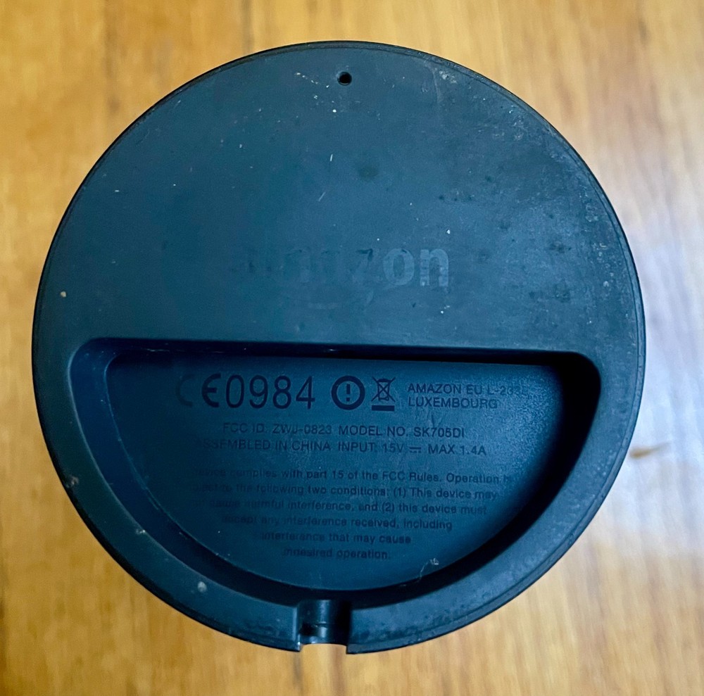 Amazon Echo 1st Gen Smart Speaker Black SK705DI - Tested, works.