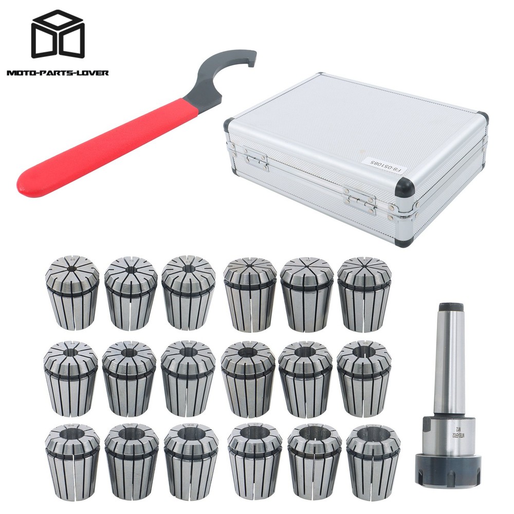 Spring Collet Set 18pc ER32 for MT3 Spindle M12 Thread CNC Engraving Lathe