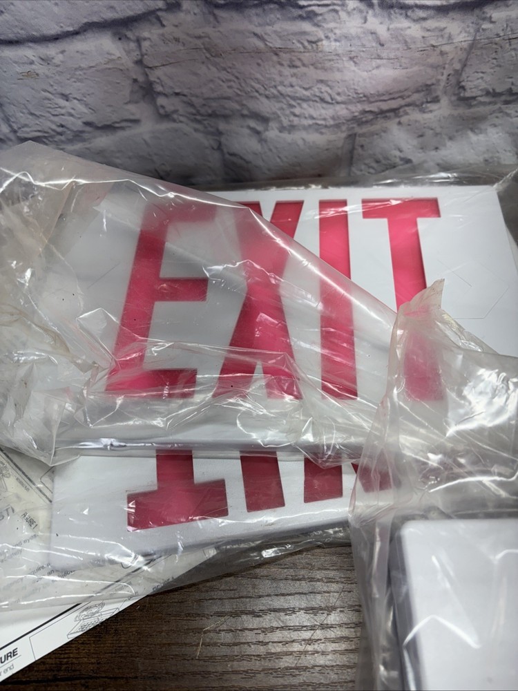 ALL PRO Exit Sign Emergency Combo LED Thermoplastic APC Cooper New