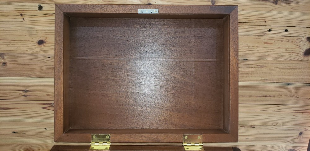 Custom Handcrafted Mahogany Wine Cellarette with Lock & Key
