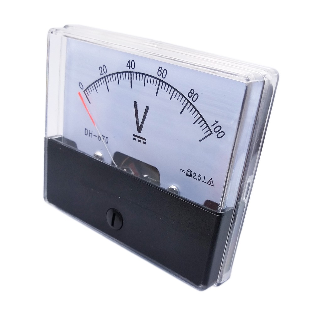 Analog Panel Volt Voltage Meter Voltmeter Gauge DH-670 0-100V DC
