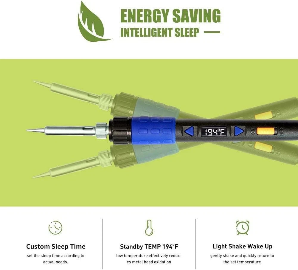 110W Electronics Soldering Iron Kit - LCD Digital Soldering Iron Adjustable