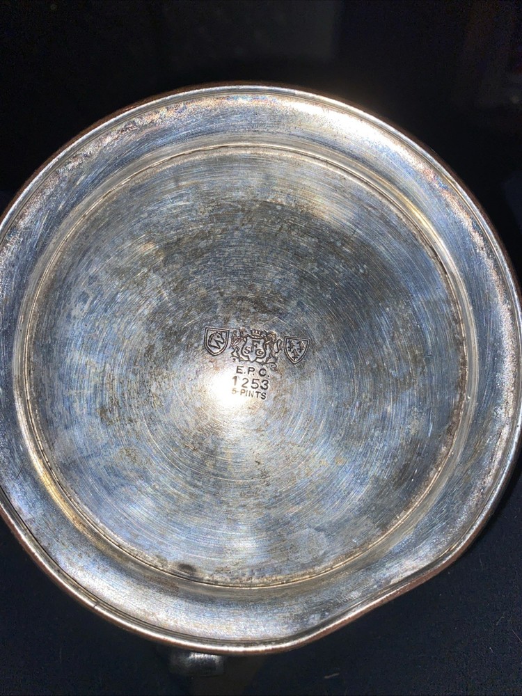 Vintage 1253 Antique Silverplate 5 pint Pitcher Silver Plate
