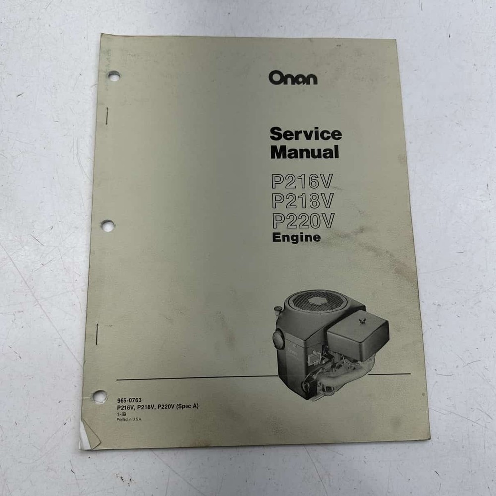 Service Manual - 0 Onan P216V