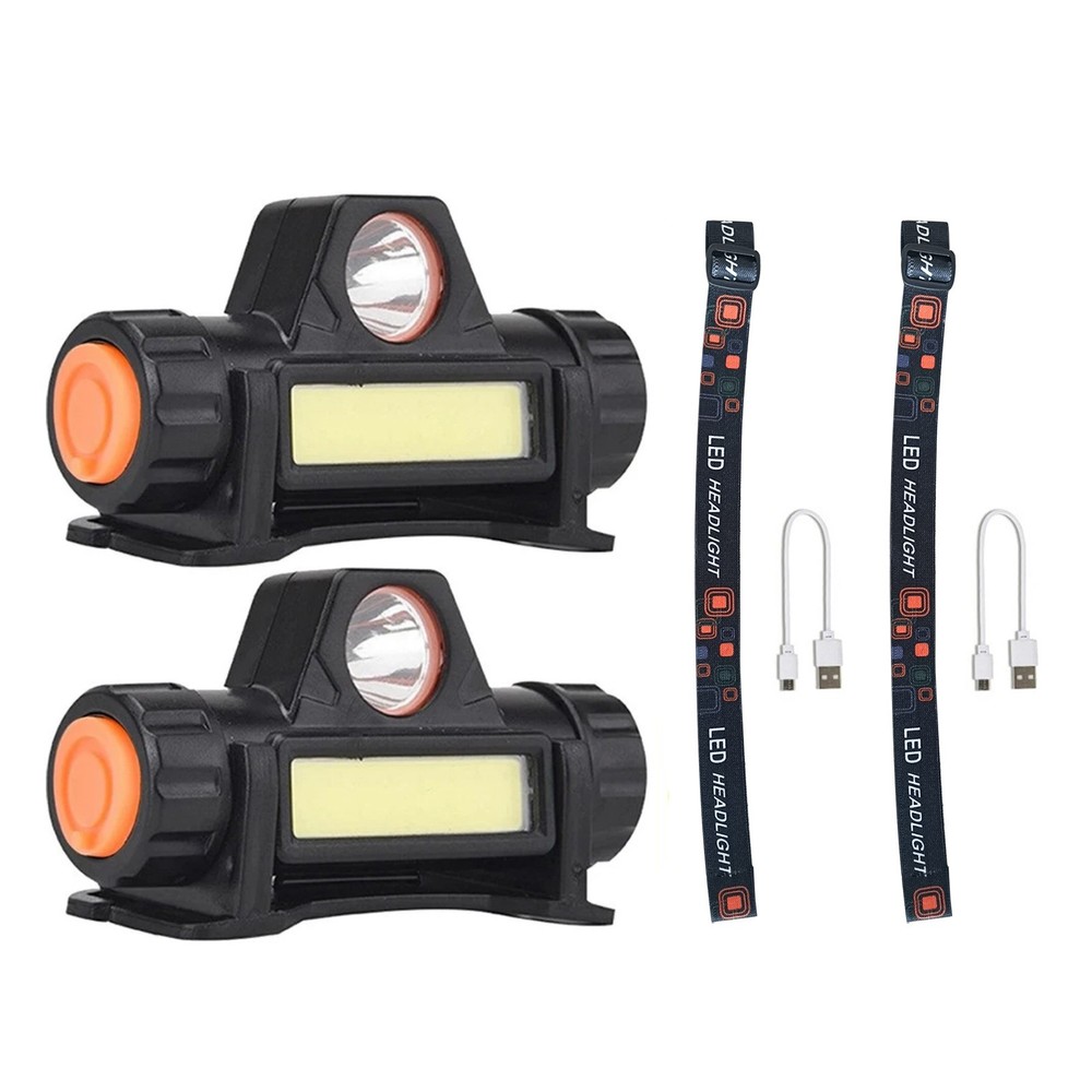 New 2-Pack Automatic Dimming Headlight For Welding Helmet USB Rechargeable